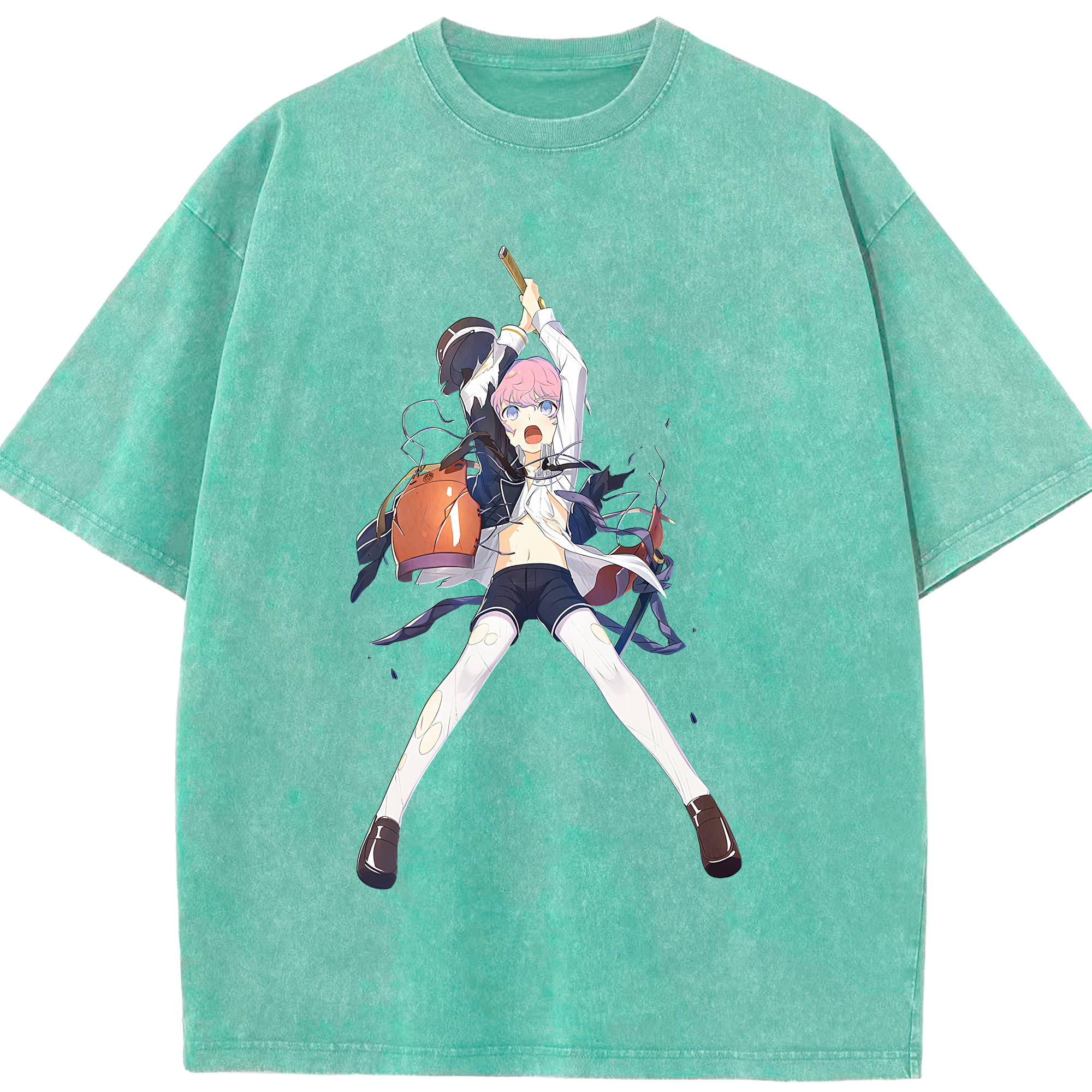 （画像用） 刀剣乱舞 Touken Ranbu 綿100% ヴィンテージ風 半袖Tシャツ（フロントプリント）
